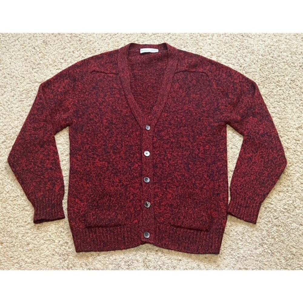 MacKinnon Of Scotland 100% Wool Button Cardigan Sweater Size Small See Measure